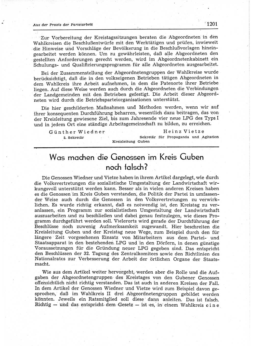 Neuer Weg (NW), Organ des Zentralkomitees (ZK) der SED (Sozialistische Einheitspartei Deutschlands) für Fragen des Parteiaufbaus und des Parteilebens, 12. Jahrgang [Deutsche Demokratische Republik (DDR)] 1957, Seite 1201 (NW ZK SED DDR 1957, S. 1201)