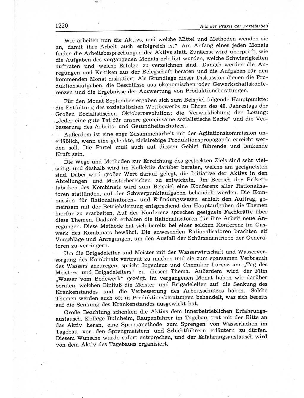 Neuer Weg (NW), Organ des Zentralkomitees (ZK) der SED (Sozialistische Einheitspartei Deutschlands) für Fragen des Parteiaufbaus und des Parteilebens, 12. Jahrgang [Deutsche Demokratische Republik (DDR)] 1957, Seite 1220 (NW ZK SED DDR 1957, S. 1220)
