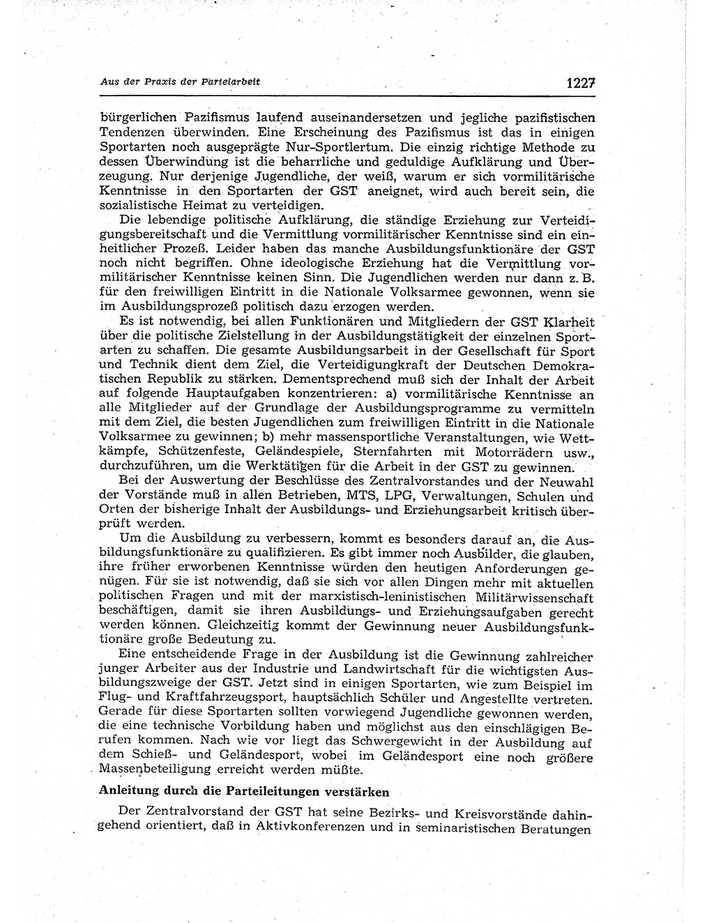 Neuer Weg (NW), Organ des Zentralkomitees (ZK) der SED (Sozialistische Einheitspartei Deutschlands) für Fragen des Parteiaufbaus und des Parteilebens, 12. Jahrgang [Deutsche Demokratische Republik (DDR)] 1957, Seite 1227 (NW ZK SED DDR 1957, S. 1227)