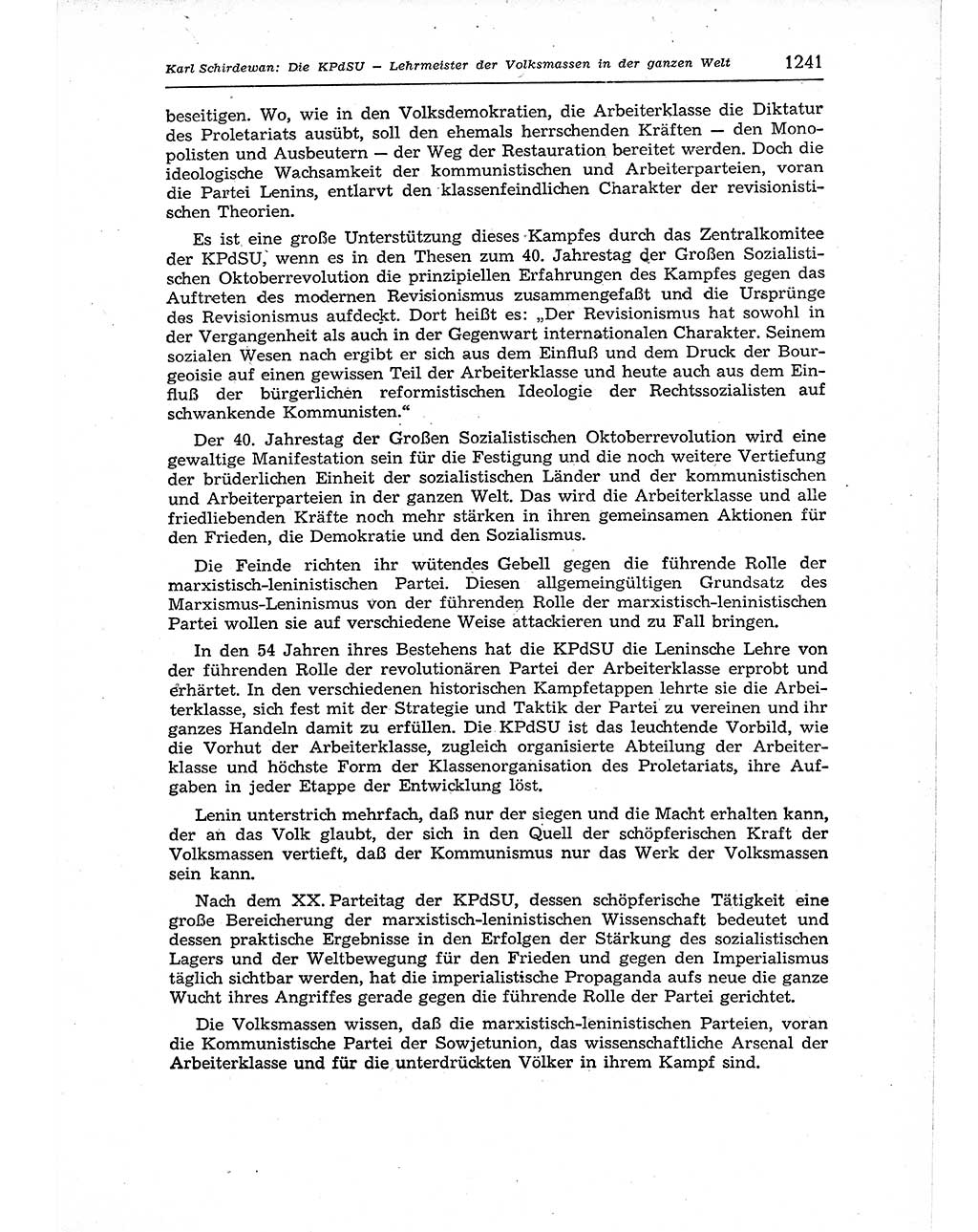 Neuer Weg (NW), Organ des Zentralkomitees (ZK) der SED (Sozialistische Einheitspartei Deutschlands) für Fragen des Parteiaufbaus und des Parteilebens, 12. Jahrgang [Deutsche Demokratische Republik (DDR)] 1957, Seite 1241 (NW ZK SED DDR 1957, S. 1241)