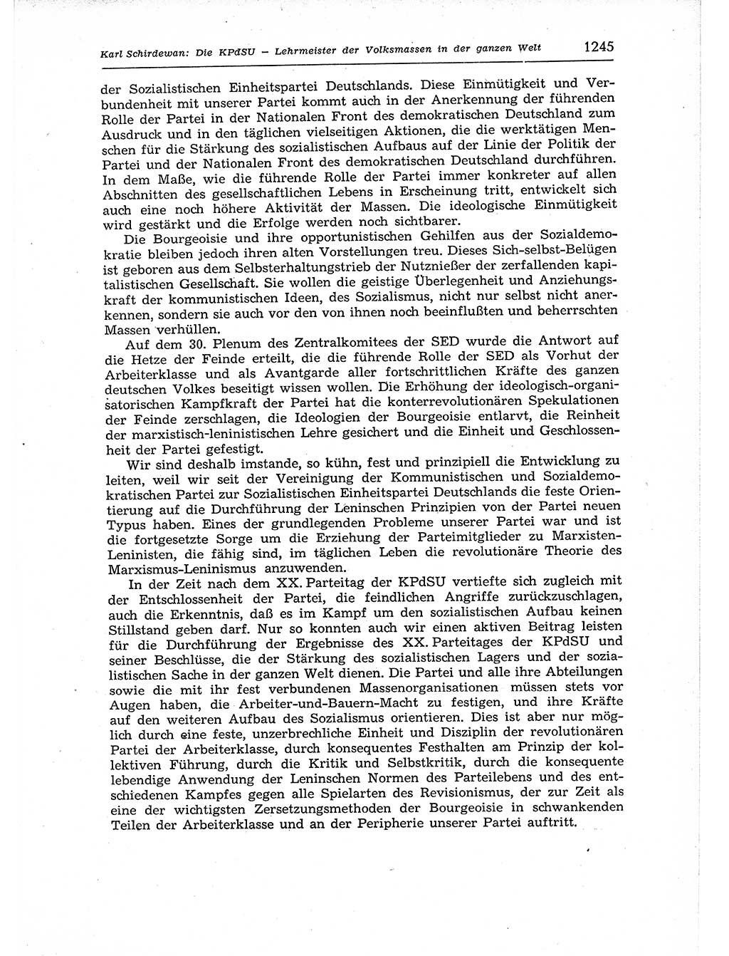 Neuer Weg (NW), Organ des Zentralkomitees (ZK) der SED (Sozialistische Einheitspartei Deutschlands) für Fragen des Parteiaufbaus und des Parteilebens, 12. Jahrgang [Deutsche Demokratische Republik (DDR)] 1957, Seite 1245 (NW ZK SED DDR 1957, S. 1245)