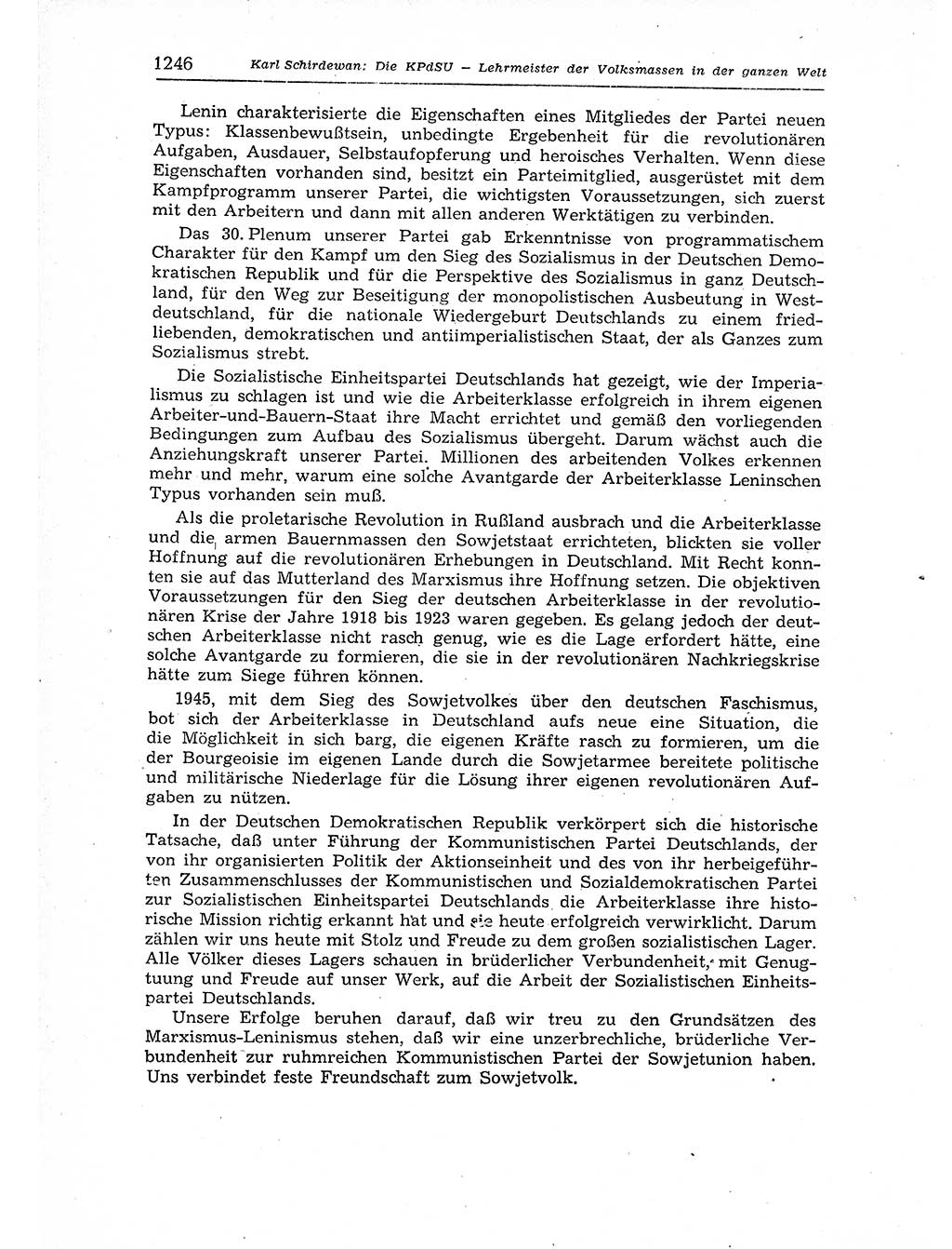 Neuer Weg (NW), Organ des Zentralkomitees (ZK) der SED (Sozialistische Einheitspartei Deutschlands) für Fragen des Parteiaufbaus und des Parteilebens, 12. Jahrgang [Deutsche Demokratische Republik (DDR)] 1957, Seite 1246 (NW ZK SED DDR 1957, S. 1246)