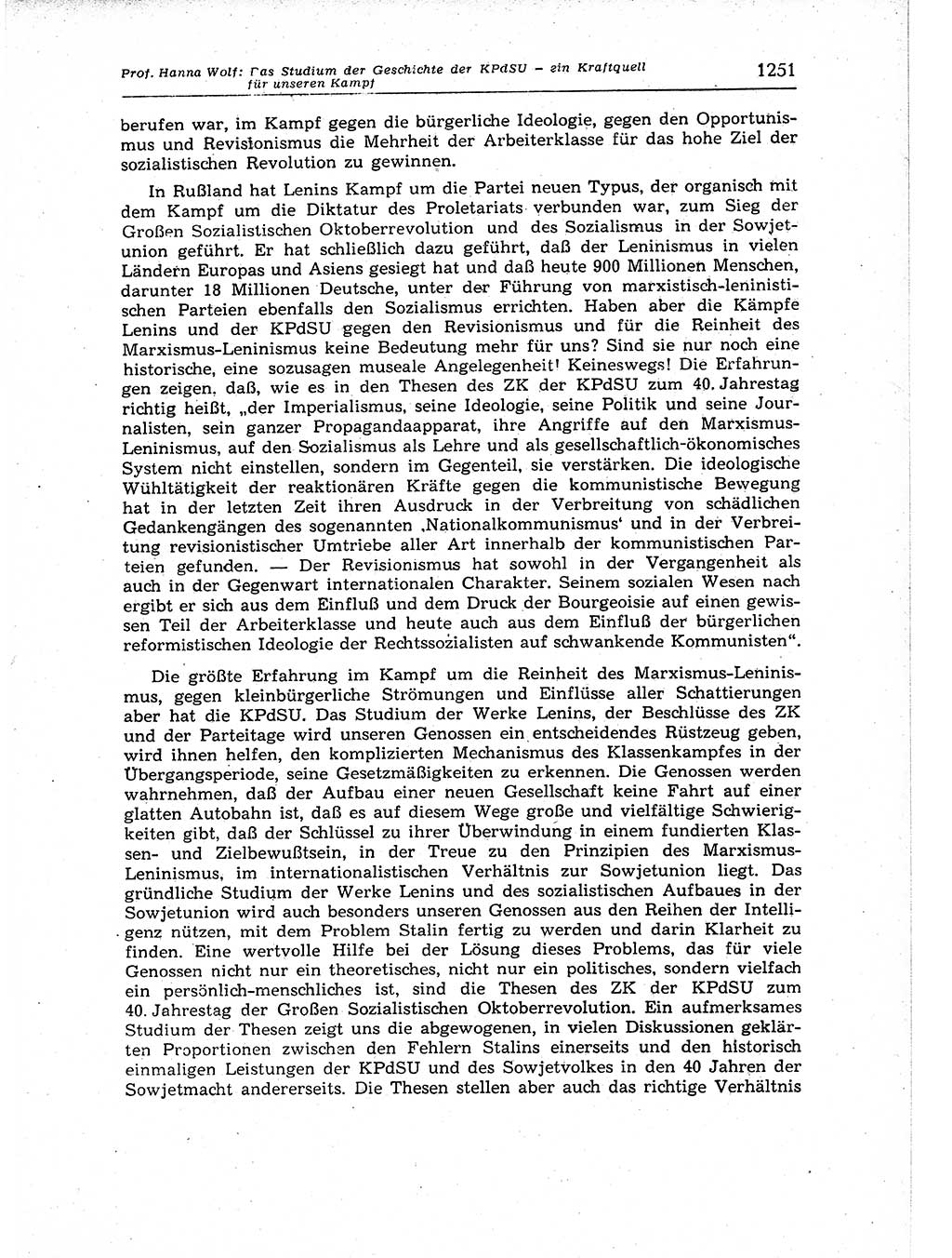 Neuer Weg (NW), Organ des Zentralkomitees (ZK) der SED (Sozialistische Einheitspartei Deutschlands) für Fragen des Parteiaufbaus und des Parteilebens, 12. Jahrgang [Deutsche Demokratische Republik (DDR)] 1957, Seite 1251 (NW ZK SED DDR 1957, S. 1251)