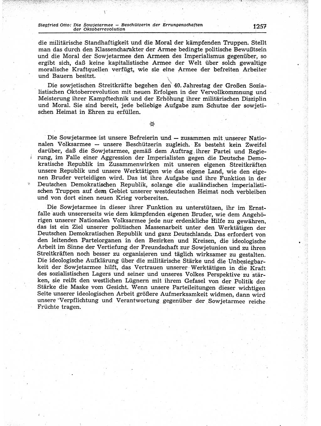 Neuer Weg (NW), Organ des Zentralkomitees (ZK) der SED (Sozialistische Einheitspartei Deutschlands) für Fragen des Parteiaufbaus und des Parteilebens, 12. Jahrgang [Deutsche Demokratische Republik (DDR)] 1957, Seite 1257 (NW ZK SED DDR 1957, S. 1257)