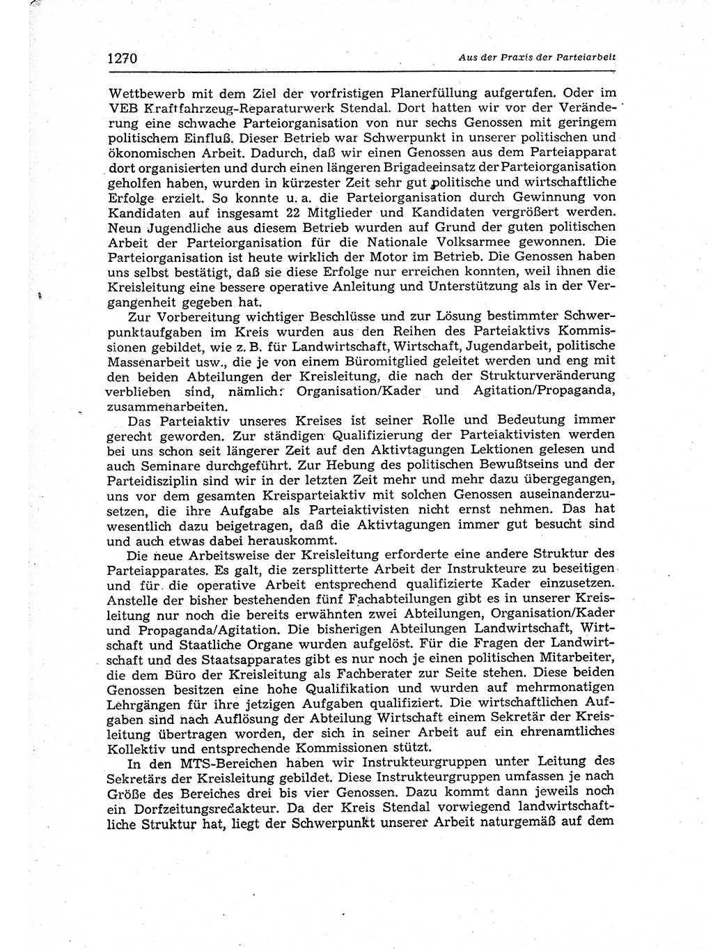 Neuer Weg (NW), Organ des Zentralkomitees (ZK) der SED (Sozialistische Einheitspartei Deutschlands) für Fragen des Parteiaufbaus und des Parteilebens, 12. Jahrgang [Deutsche Demokratische Republik (DDR)] 1957, Seite 1270 (NW ZK SED DDR 1957, S. 1270)