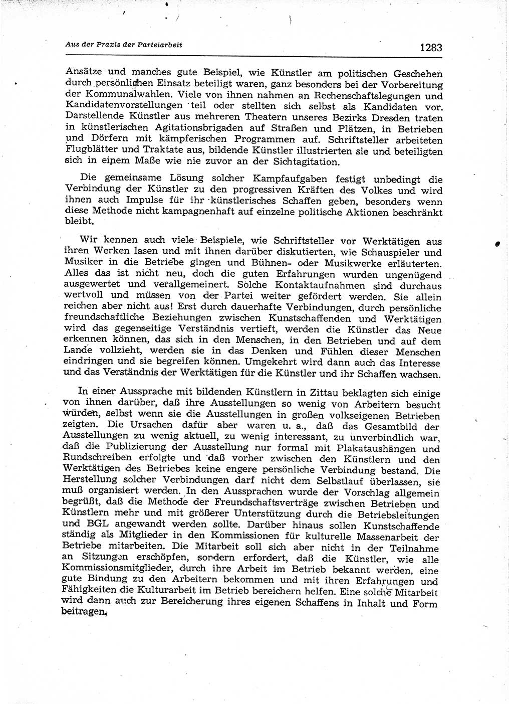 Neuer Weg (NW), Organ des Zentralkomitees (ZK) der SED (Sozialistische Einheitspartei Deutschlands) für Fragen des Parteiaufbaus und des Parteilebens, 12. Jahrgang [Deutsche Demokratische Republik (DDR)] 1957, Seite 1283 (NW ZK SED DDR 1957, S. 1283)