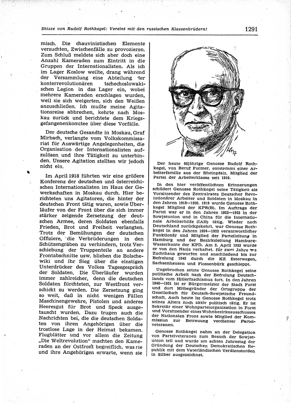 Neuer Weg (NW), Organ des Zentralkomitees (ZK) der SED (Sozialistische Einheitspartei Deutschlands) für Fragen des Parteiaufbaus und des Parteilebens, 12. Jahrgang [Deutsche Demokratische Republik (DDR)] 1957, Seite 1291 (NW ZK SED DDR 1957, S. 1291)