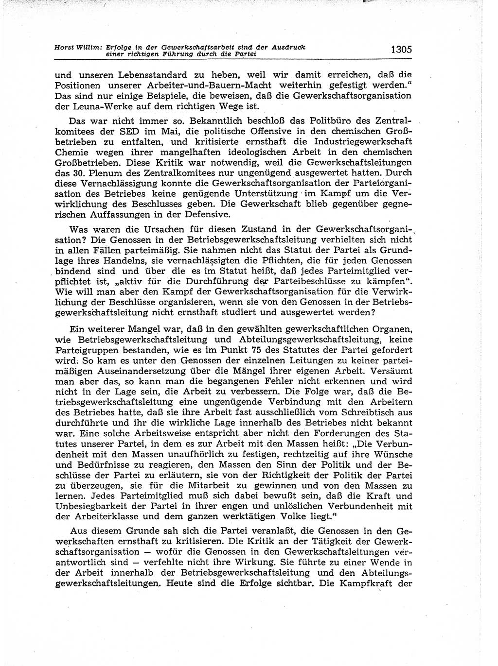 Neuer Weg (NW), Organ des Zentralkomitees (ZK) der SED (Sozialistische Einheitspartei Deutschlands) für Fragen des Parteiaufbaus und des Parteilebens, 12. Jahrgang [Deutsche Demokratische Republik (DDR)] 1957, Seite 1305 (NW ZK SED DDR 1957, S. 1305)