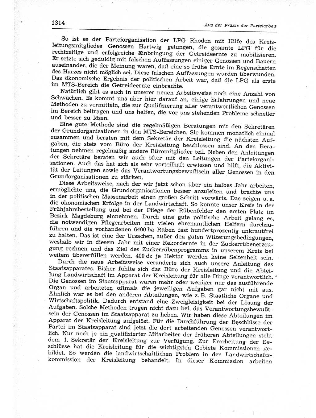 Neuer Weg (NW), Organ des Zentralkomitees (ZK) der SED (Sozialistische Einheitspartei Deutschlands) für Fragen des Parteiaufbaus und des Parteilebens, 12. Jahrgang [Deutsche Demokratische Republik (DDR)] 1957, Seite 1314 (NW ZK SED DDR 1957, S. 1314)