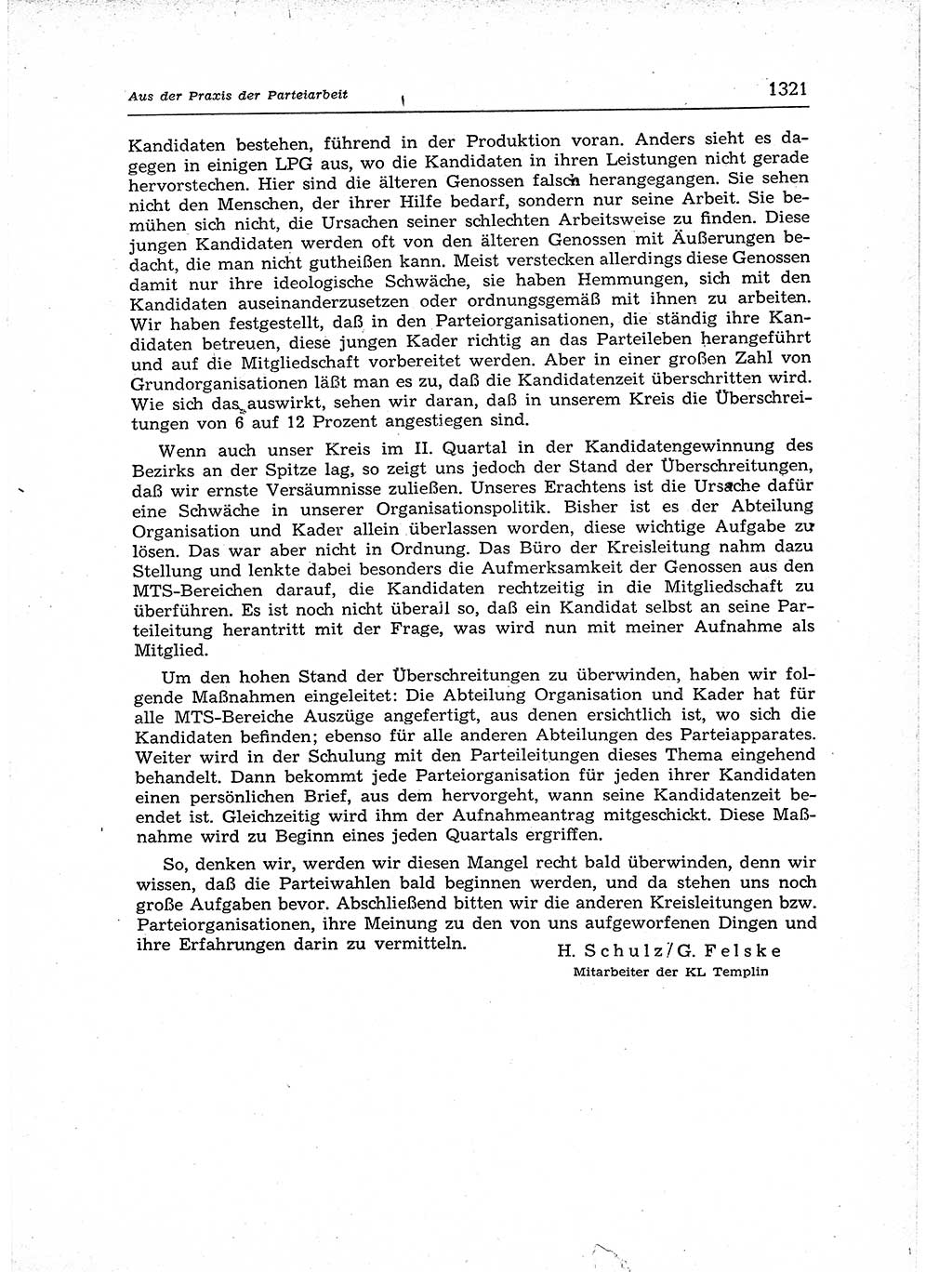 Neuer Weg (NW), Organ des Zentralkomitees (ZK) der SED (Sozialistische Einheitspartei Deutschlands) für Fragen des Parteiaufbaus und des Parteilebens, 12. Jahrgang [Deutsche Demokratische Republik (DDR)] 1957, Seite 1321 (NW ZK SED DDR 1957, S. 1321)