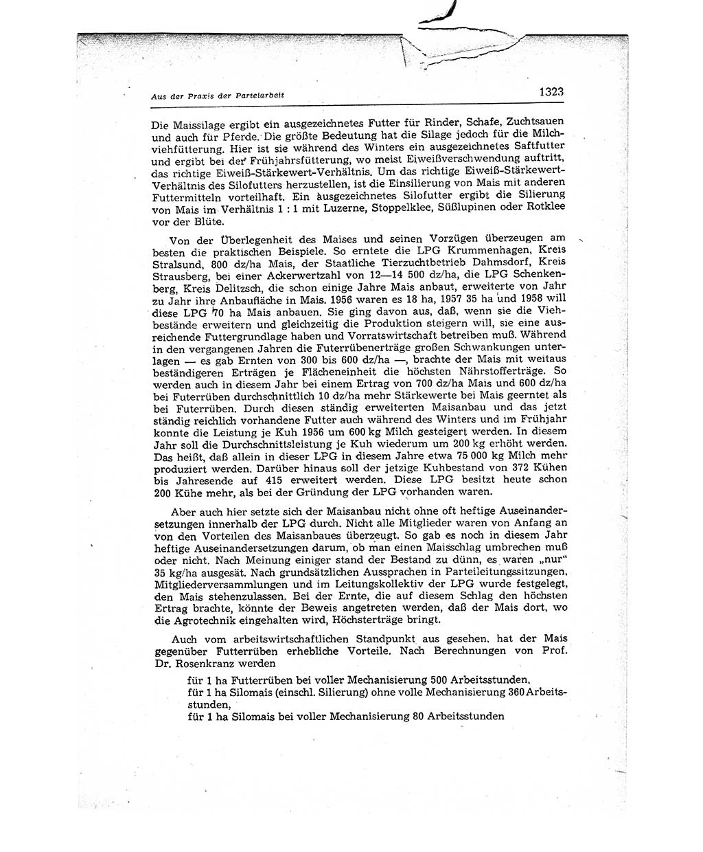 Neuer Weg (NW), Organ des Zentralkomitees (ZK) der SED (Sozialistische Einheitspartei Deutschlands) für Fragen des Parteiaufbaus und des Parteilebens, 12. Jahrgang [Deutsche Demokratische Republik (DDR)] 1957, Seite 1323 (NW ZK SED DDR 1957, S. 1323)