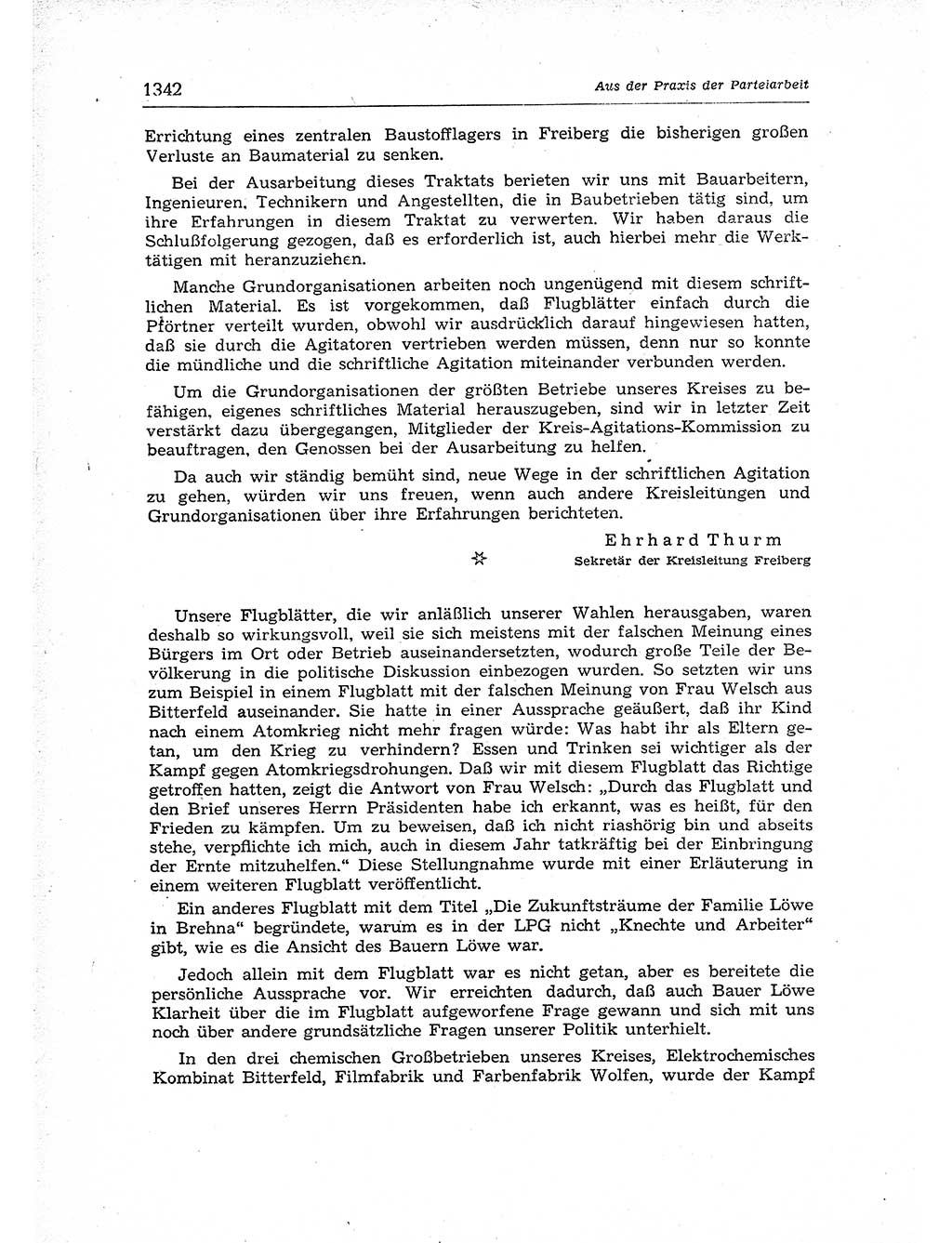Neuer Weg (NW), Organ des Zentralkomitees (ZK) der SED (Sozialistische Einheitspartei Deutschlands) für Fragen des Parteiaufbaus und des Parteilebens, 12. Jahrgang [Deutsche Demokratische Republik (DDR)] 1957, Seite 1342 (NW ZK SED DDR 1957, S. 1342)