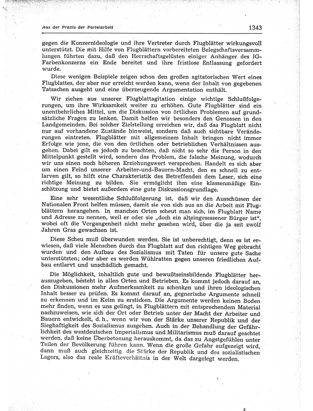Neuer Weg (NW), Organ des Zentralkomitees (ZK) der SED (Sozialistische Einheitspartei Deutschlands) für Fragen des Parteiaufbaus und des Parteilebens, 12. Jahrgang [Deutsche Demokratische Republik (DDR)] 1957, Seite 1343 (NW ZK SED DDR 1957, S. 1343)