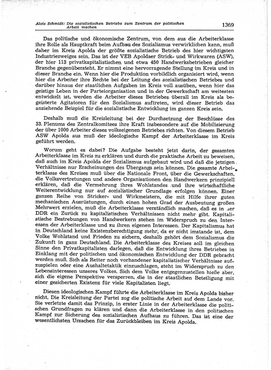 Neuer Weg (NW), Organ des Zentralkomitees (ZK) der SED (Sozialistische Einheitspartei Deutschlands) für Fragen des Parteiaufbaus und des Parteilebens, 12. Jahrgang [Deutsche Demokratische Republik (DDR)] 1957, Seite 1369 (NW ZK SED DDR 1957, S. 1369)