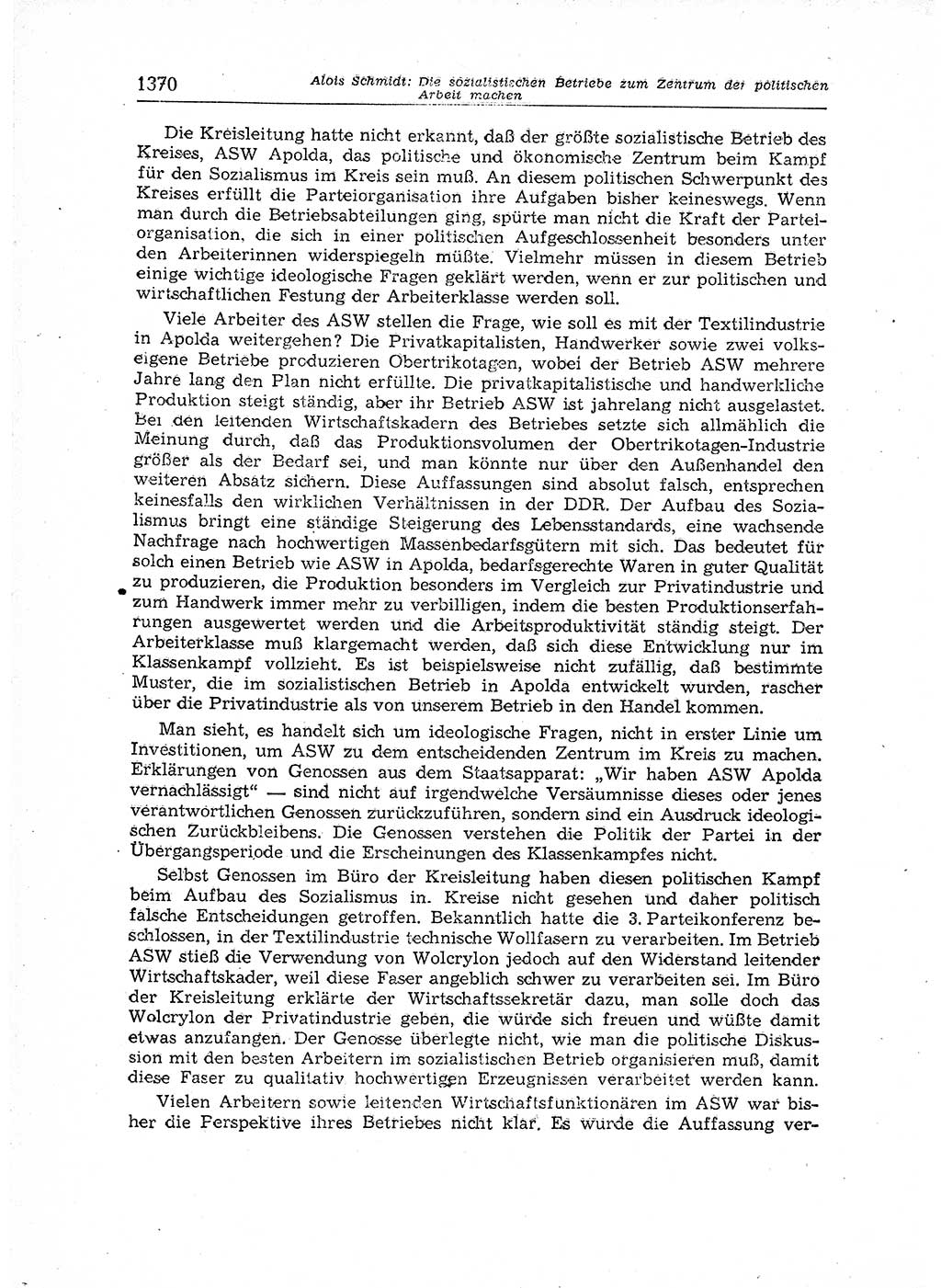 Neuer Weg (NW), Organ des Zentralkomitees (ZK) der SED (Sozialistische Einheitspartei Deutschlands) für Fragen des Parteiaufbaus und des Parteilebens, 12. Jahrgang [Deutsche Demokratische Republik (DDR)] 1957, Seite 1370 (NW ZK SED DDR 1957, S. 1370)