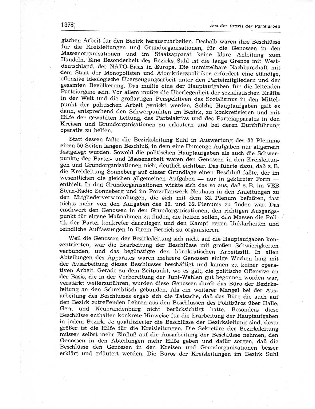 Neuer Weg (NW), Organ des Zentralkomitees (ZK) der SED (Sozialistische Einheitspartei Deutschlands) für Fragen des Parteiaufbaus und des Parteilebens, 12. Jahrgang [Deutsche Demokratische Republik (DDR)] 1957, Seite 1378 (NW ZK SED DDR 1957, S. 1378)