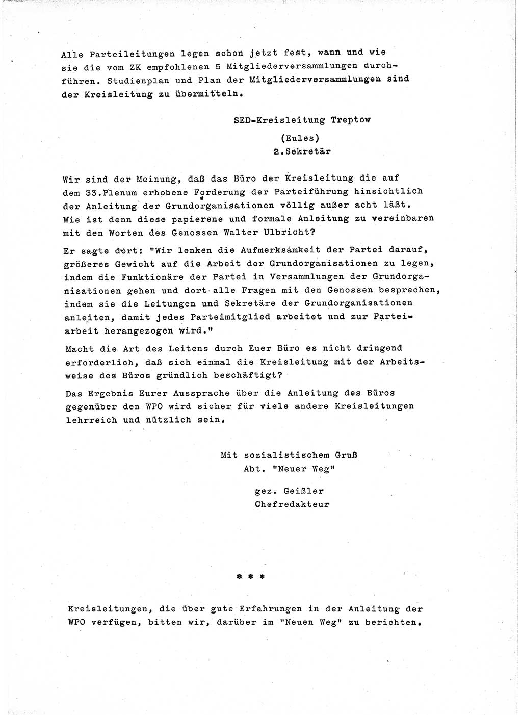 Neuer Weg (NW), Organ des Zentralkomitees (ZK) der SED (Sozialistische Einheitspartei Deutschlands) für Fragen des Parteiaufbaus und des Parteilebens, 12. Jahrgang [Deutsche Demokratische Republik (DDR)] 1957, Seite 1383 (NW ZK SED DDR 1957, S. 1383)