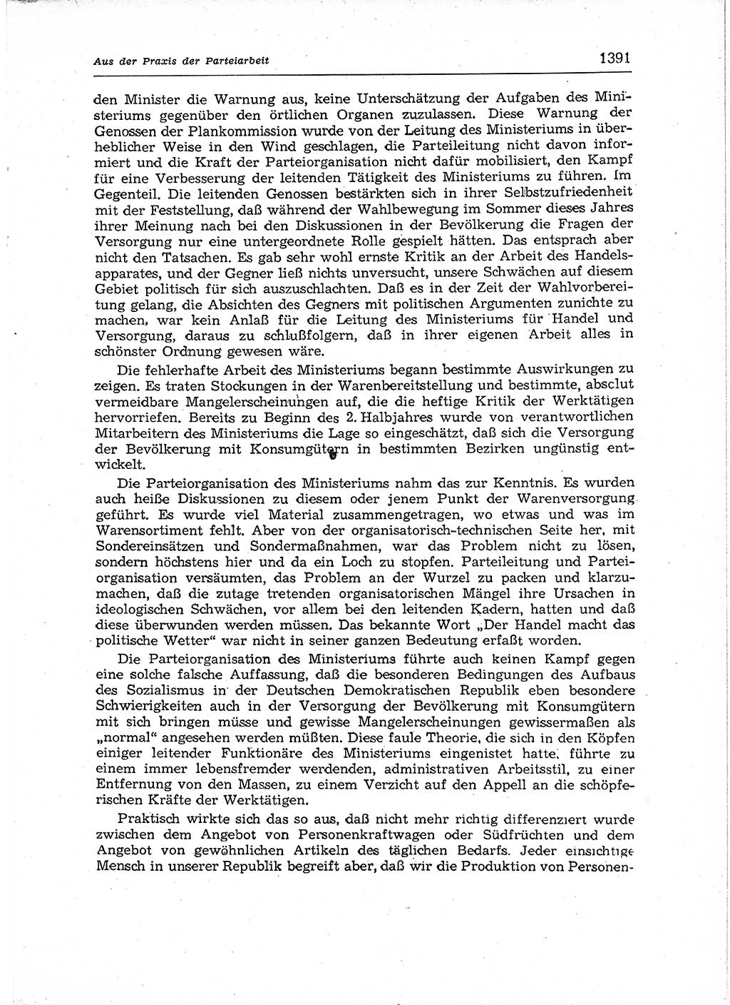 Neuer Weg (NW), Organ des Zentralkomitees (ZK) der SED (Sozialistische Einheitspartei Deutschlands) für Fragen des Parteiaufbaus und des Parteilebens, 12. Jahrgang [Deutsche Demokratische Republik (DDR)] 1957, Seite 1391 (NW ZK SED DDR 1957, S. 1391)