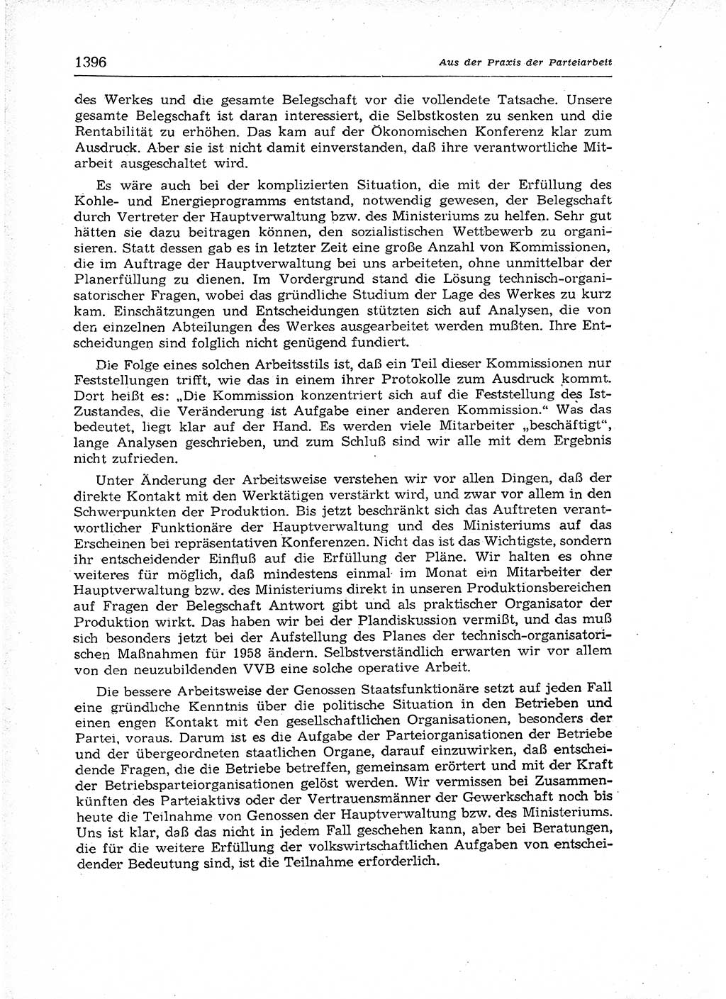 Neuer Weg (NW), Organ des Zentralkomitees (ZK) der SED (Sozialistische Einheitspartei Deutschlands) für Fragen des Parteiaufbaus und des Parteilebens, 12. Jahrgang [Deutsche Demokratische Republik (DDR)] 1957, Seite 1396 (NW ZK SED DDR 1957, S. 1396)