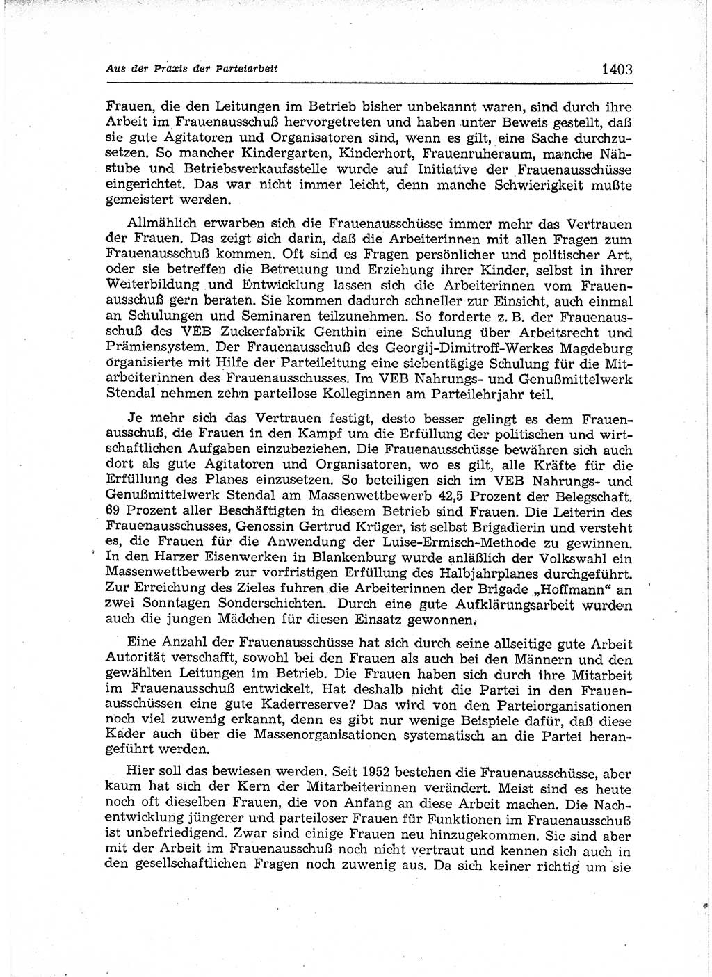 Neuer Weg (NW), Organ des Zentralkomitees (ZK) der SED (Sozialistische Einheitspartei Deutschlands) für Fragen des Parteiaufbaus und des Parteilebens, 12. Jahrgang [Deutsche Demokratische Republik (DDR)] 1957, Seite 1403 (NW ZK SED DDR 1957, S. 1403)