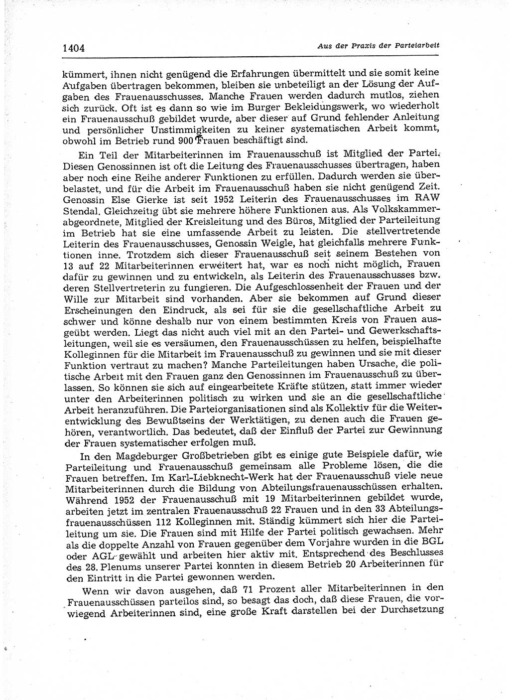 Neuer Weg (NW), Organ des Zentralkomitees (ZK) der SED (Sozialistische Einheitspartei Deutschlands) für Fragen des Parteiaufbaus und des Parteilebens, 12. Jahrgang [Deutsche Demokratische Republik (DDR)] 1957, Seite 1404 (NW ZK SED DDR 1957, S. 1404)