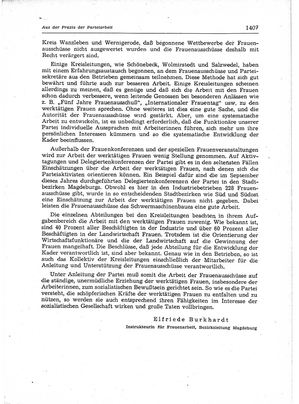 Neuer Weg (NW), Organ des Zentralkomitees (ZK) der SED (Sozialistische Einheitspartei Deutschlands) für Fragen des Parteiaufbaus und des Parteilebens, 12. Jahrgang [Deutsche Demokratische Republik (DDR)] 1957, Seite 1407 (NW ZK SED DDR 1957, S. 1407)