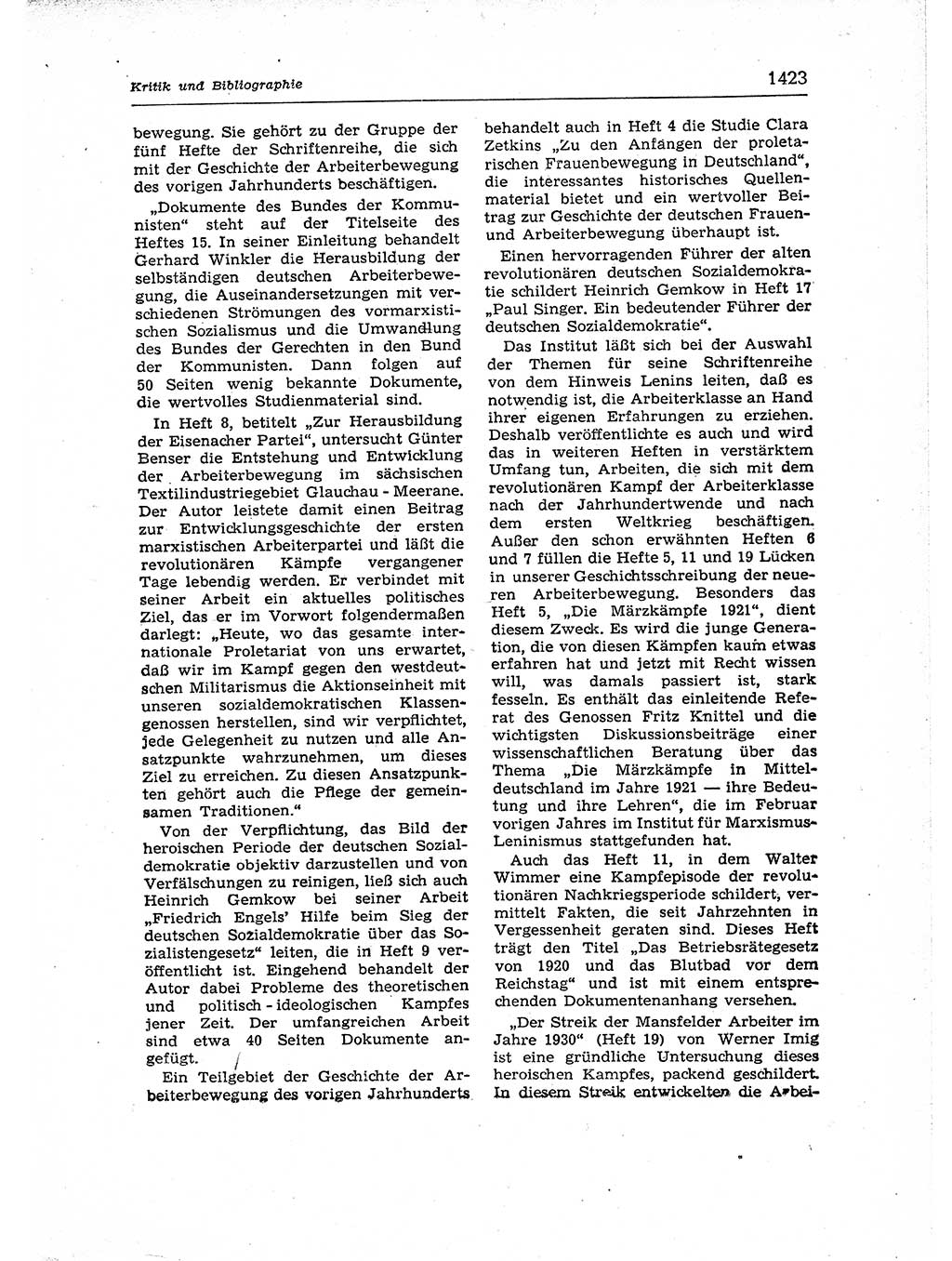 Neuer Weg (NW), Organ des Zentralkomitees (ZK) der SED (Sozialistische Einheitspartei Deutschlands) für Fragen des Parteiaufbaus und des Parteilebens, 12. Jahrgang [Deutsche Demokratische Republik (DDR)] 1957, Seite 1423 (NW ZK SED DDR 1957, S. 1423)