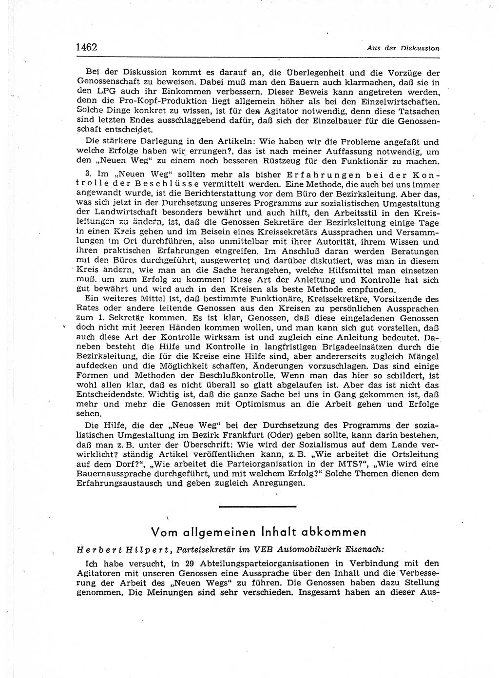 Neuer Weg (NW), Organ des Zentralkomitees (ZK) der SED (Sozialistische Einheitspartei Deutschlands) für Fragen des Parteiaufbaus und des Parteilebens, 12. Jahrgang [Deutsche Demokratische Republik (DDR)] 1957, Seite 1462 (NW ZK SED DDR 1957, S. 1462)