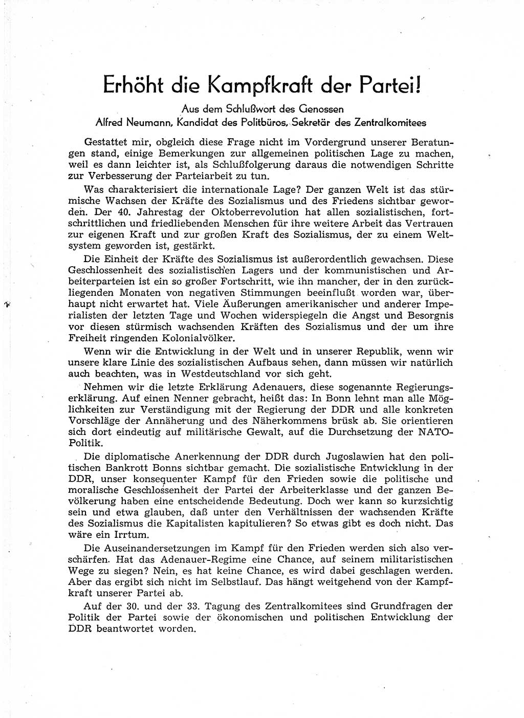 Neuer Weg (NW), Organ des Zentralkomitees (ZK) der SED (Sozialistische Einheitspartei Deutschlands) für Fragen des Parteiaufbaus und des Parteilebens, 12. Jahrgang [Deutsche Demokratische Republik (DDR)] 1957, Seite 1466 (NW ZK SED DDR 1957, S. 1466)