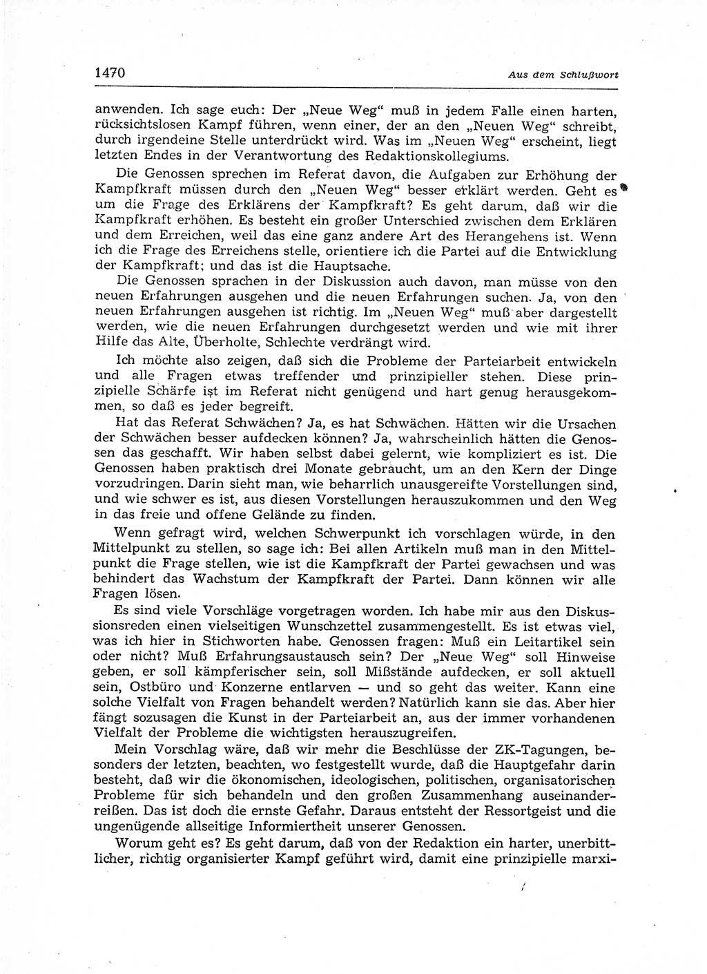 Neuer Weg (NW), Organ des Zentralkomitees (ZK) der SED (Sozialistische Einheitspartei Deutschlands) für Fragen des Parteiaufbaus und des Parteilebens, 12. Jahrgang [Deutsche Demokratische Republik (DDR)] 1957, Seite 1470 (NW ZK SED DDR 1957, S. 1470)