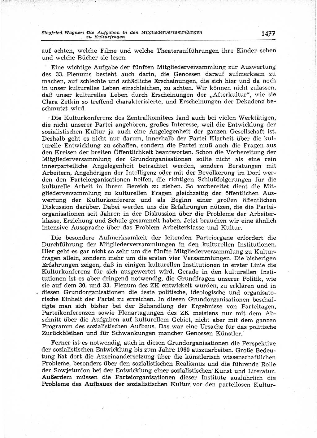 Neuer Weg (NW), Organ des Zentralkomitees (ZK) der SED (Sozialistische Einheitspartei Deutschlands) für Fragen des Parteiaufbaus und des Parteilebens, 12. Jahrgang [Deutsche Demokratische Republik (DDR)] 1957, Seite 1477 (NW ZK SED DDR 1957, S. 1477)