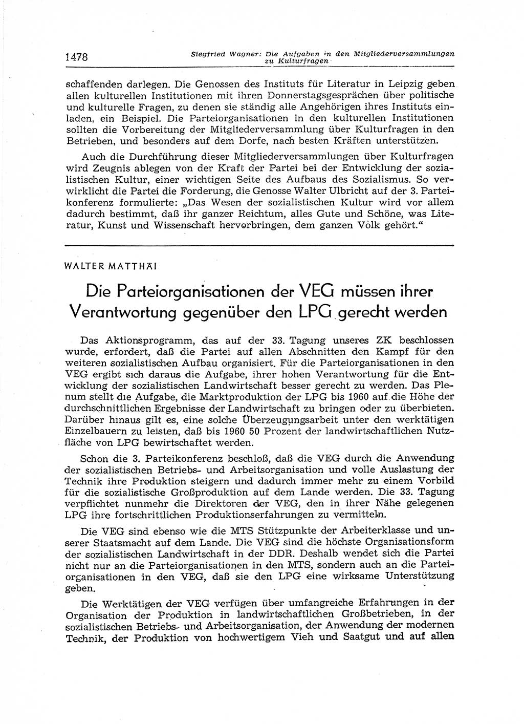Neuer Weg (NW), Organ des Zentralkomitees (ZK) der SED (Sozialistische Einheitspartei Deutschlands) für Fragen des Parteiaufbaus und des Parteilebens, 12. Jahrgang [Deutsche Demokratische Republik (DDR)] 1957, Seite 1478 (NW ZK SED DDR 1957, S. 1478)