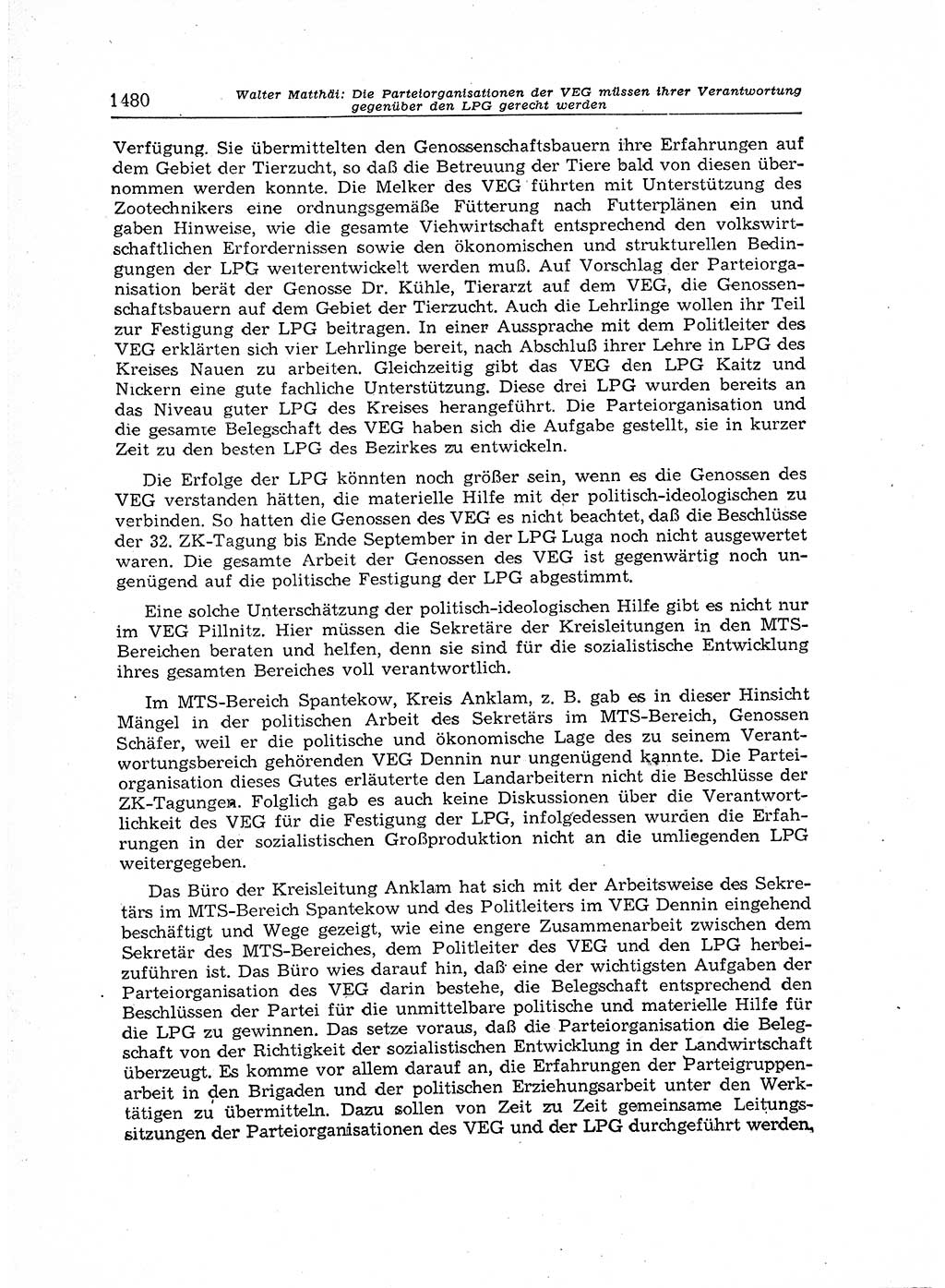 Neuer Weg (NW), Organ des Zentralkomitees (ZK) der SED (Sozialistische Einheitspartei Deutschlands) für Fragen des Parteiaufbaus und des Parteilebens, 12. Jahrgang [Deutsche Demokratische Republik (DDR)] 1957, Seite 1480 (NW ZK SED DDR 1957, S. 1480)