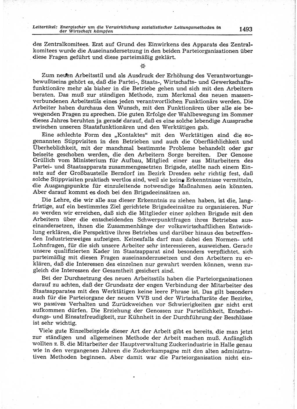 Neuer Weg (NW), Organ des Zentralkomitees (ZK) der SED (Sozialistische Einheitspartei Deutschlands) für Fragen des Parteiaufbaus und des Parteilebens, 12. Jahrgang [Deutsche Demokratische Republik (DDR)] 1957, Seite 1493 (NW ZK SED DDR 1957, S. 1493)
