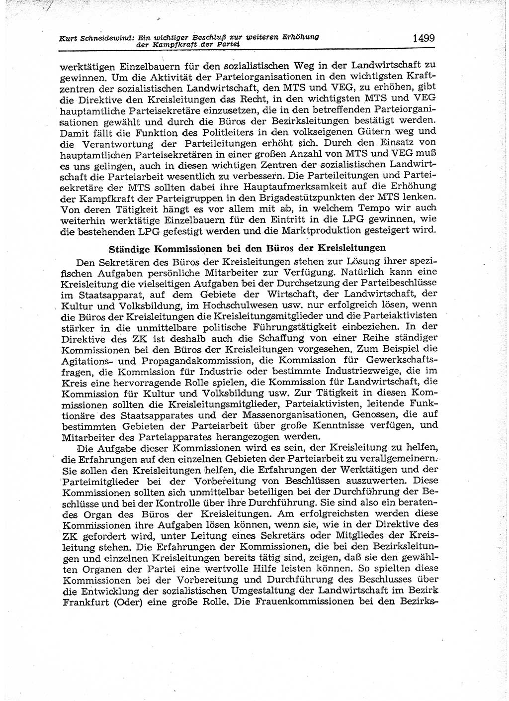 Neuer Weg (NW), Organ des Zentralkomitees (ZK) der SED (Sozialistische Einheitspartei Deutschlands) für Fragen des Parteiaufbaus und des Parteilebens, 12. Jahrgang [Deutsche Demokratische Republik (DDR)] 1957, Seite 1499 (NW ZK SED DDR 1957, S. 1499)