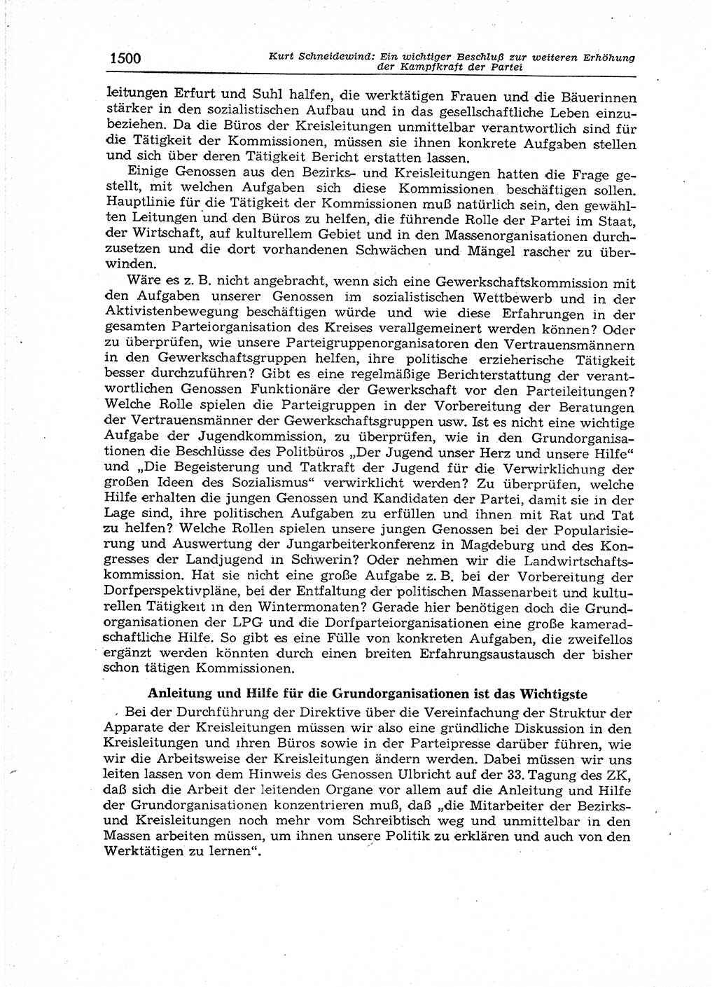 Neuer Weg (NW), Organ des Zentralkomitees (ZK) der SED (Sozialistische Einheitspartei Deutschlands) für Fragen des Parteiaufbaus und des Parteilebens, 12. Jahrgang [Deutsche Demokratische Republik (DDR)] 1957, Seite 1500 (NW ZK SED DDR 1957, S. 1500)