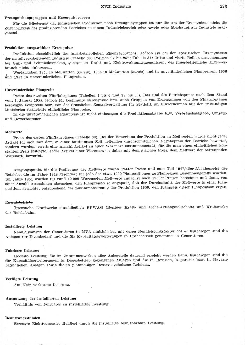 Statistisches Jahrbuch der Deutschen Demokratischen Republik (DDR) 1957, Seite 223 (Stat. Jb. DDR 1957, S. 223)
