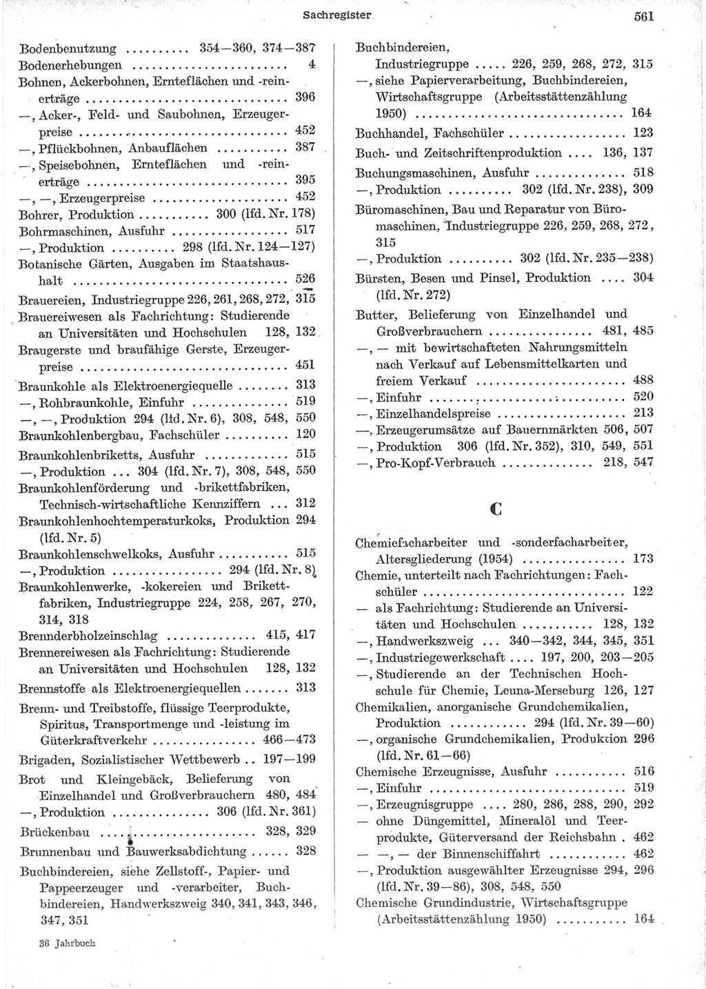 Statistisches Jahrbuch der Deutschen Demokratischen Republik (DDR) 1957, Seite 561 (Stat. Jb. DDR 1957, S. 561)