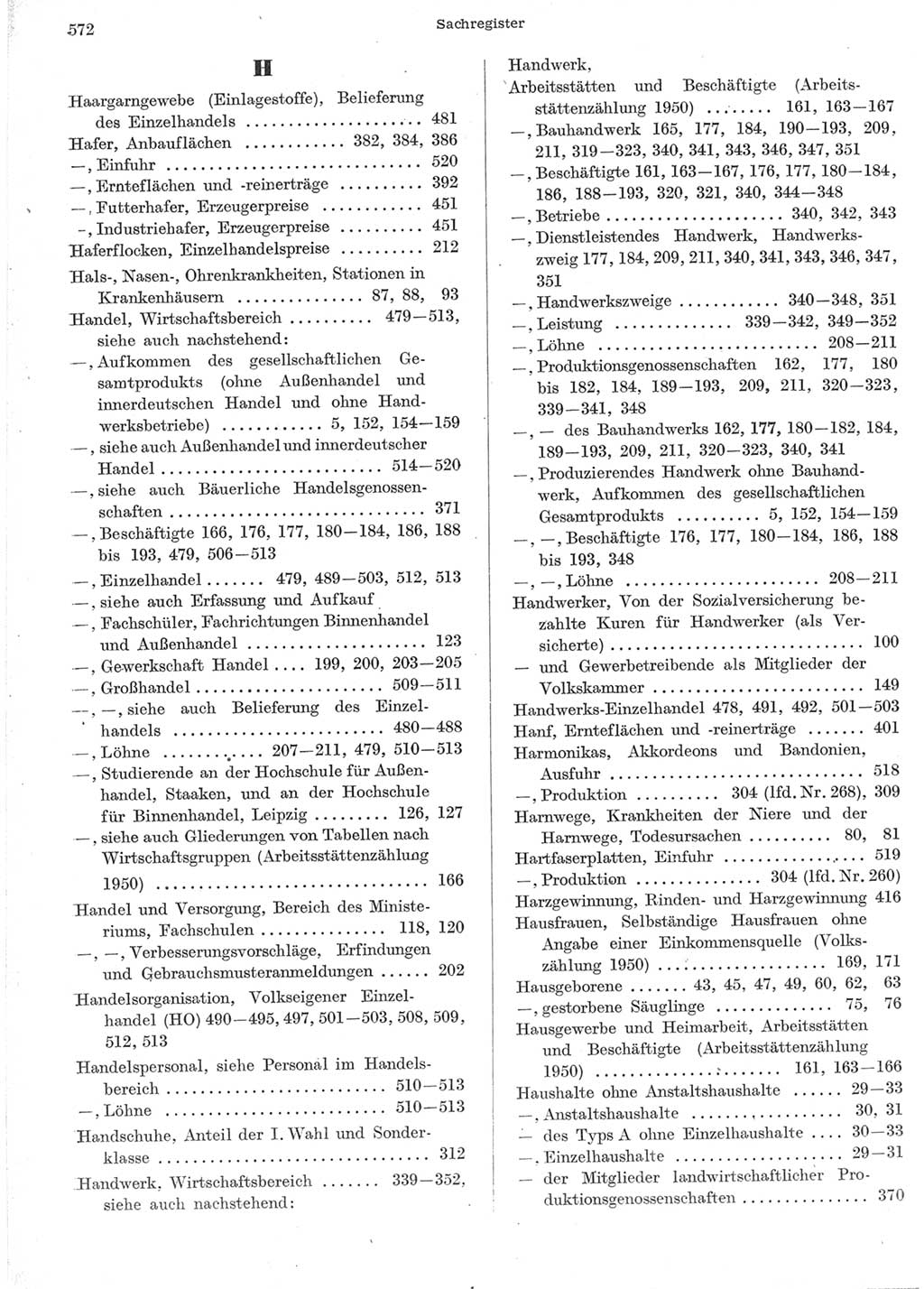 Statistisches Jahrbuch der Deutschen Demokratischen Republik (DDR) 1957, Seite 572 (Stat. Jb. DDR 1957, S. 572)