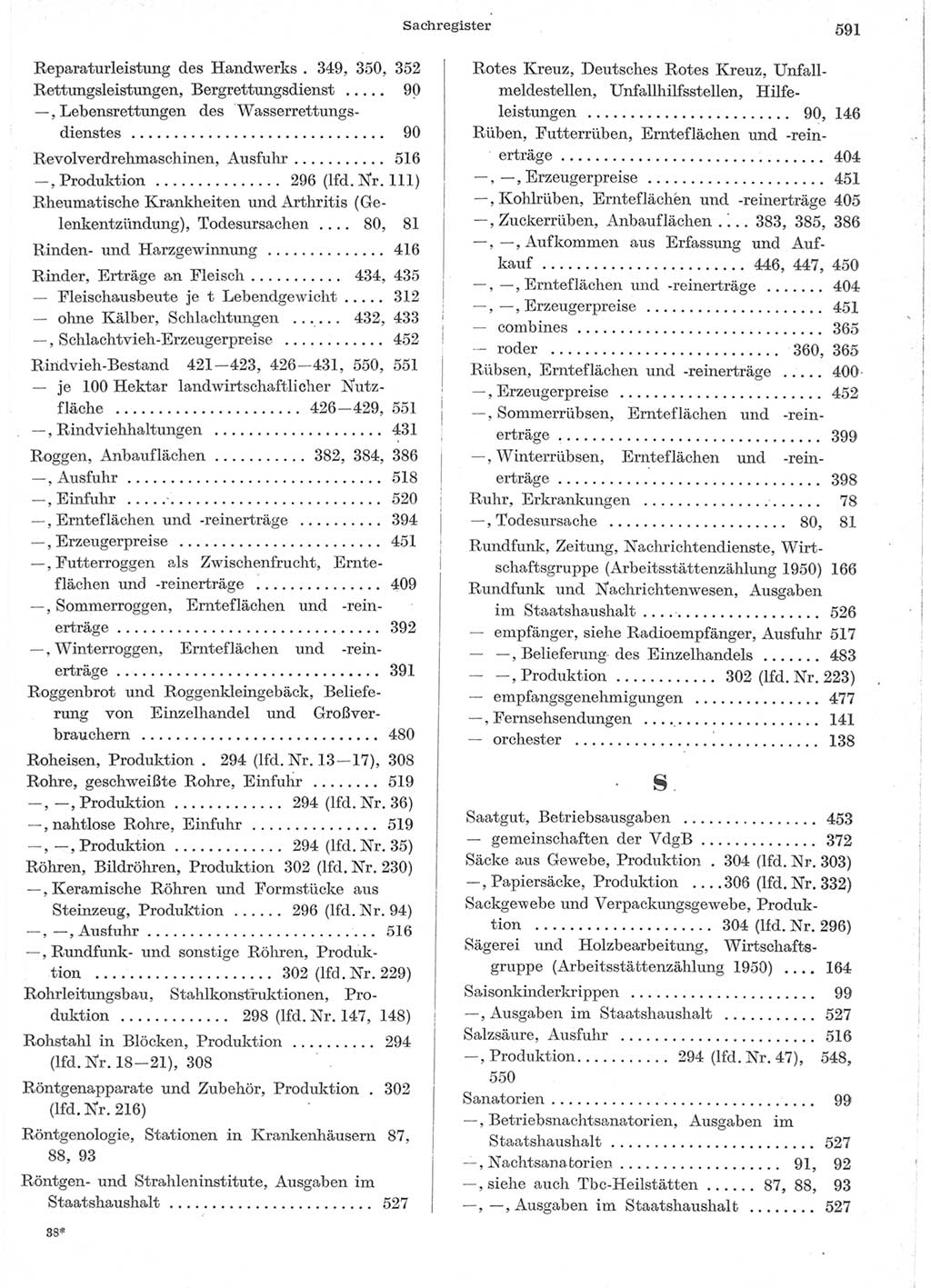 Statistisches Jahrbuch der Deutschen Demokratischen Republik (DDR) 1957, Seite 591 (Stat. Jb. DDR 1957, S. 591)