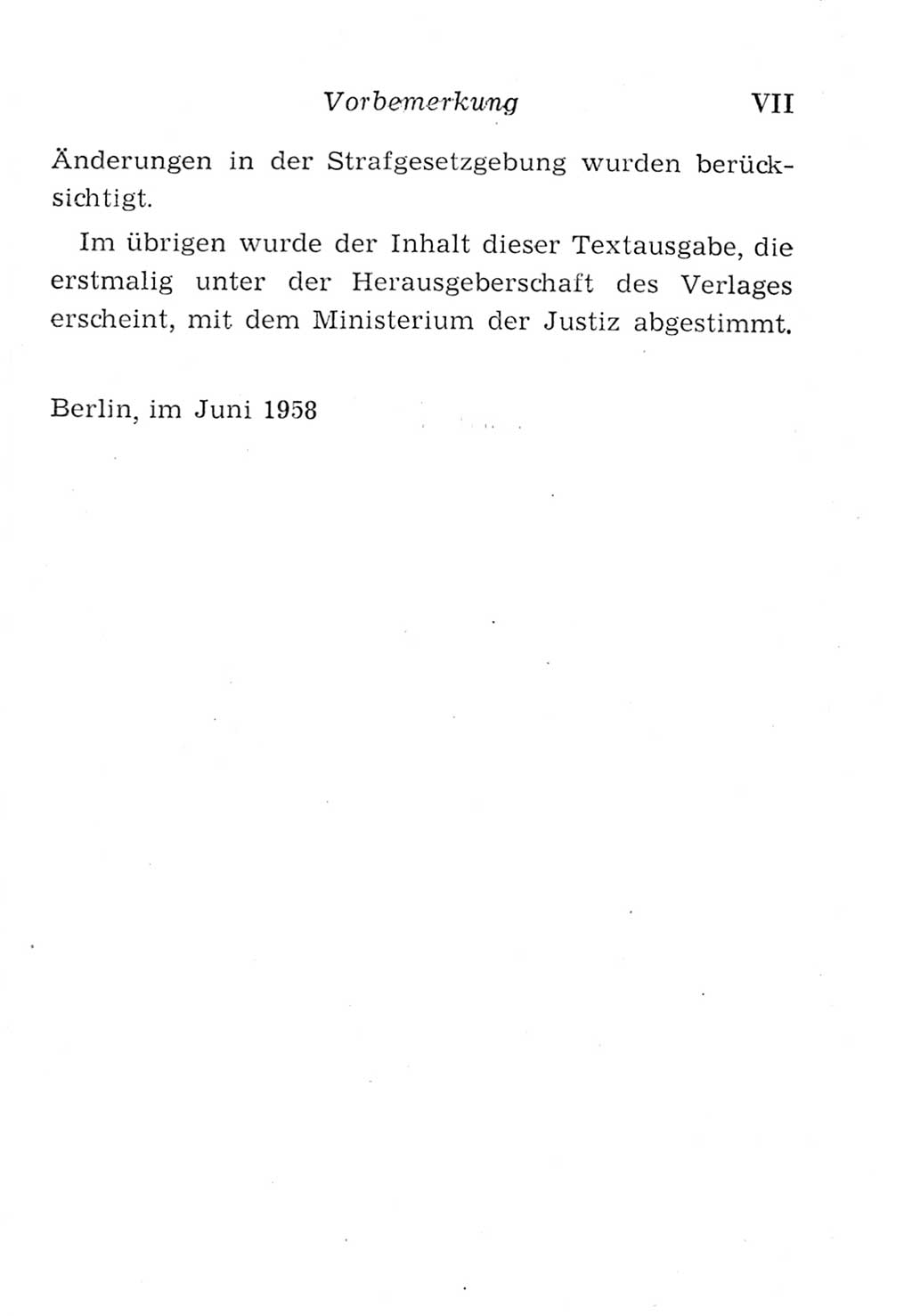 Strafgesetzbuch (StGB) und andere Strafgesetze [Deutsche Demokratische Republik (DDR)] 1957, Seite 7 (Einl. StGB Strafges. DDR 1957, S. 7)