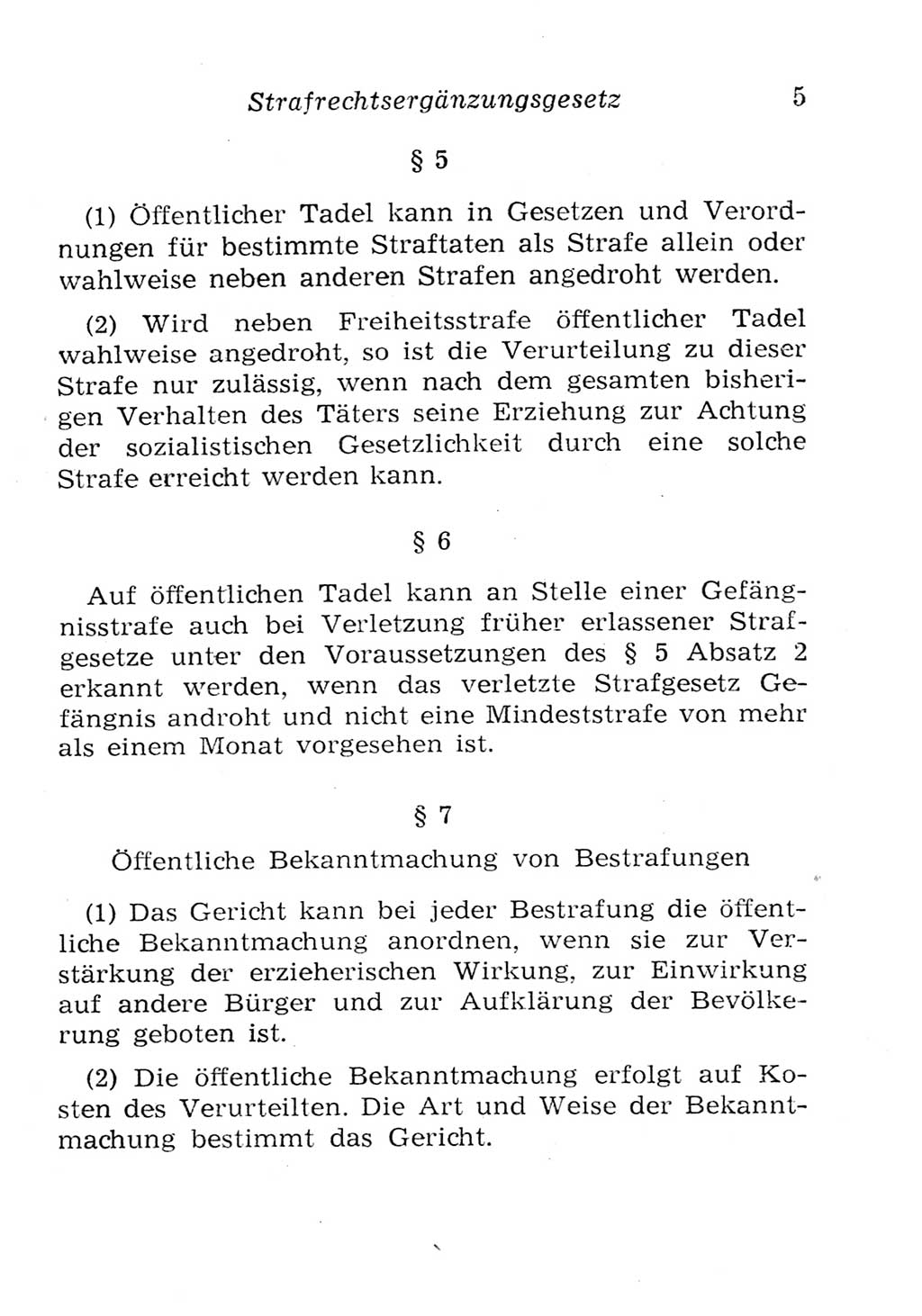 Strafgesetzbuch (StGB) und andere Strafgesetze [Deutsche Demokratische Republik (DDR)] 1957, Seite 5 (StGB Strafges. DDR 1957, S. 5)