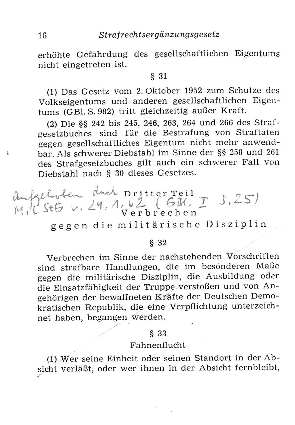 Strafgesetzbuch (StGB) und andere Strafgesetze [Deutsche Demokratische Republik (DDR)] 1957, Seite 16 (StGB Strafges. DDR 1957, S. 16)