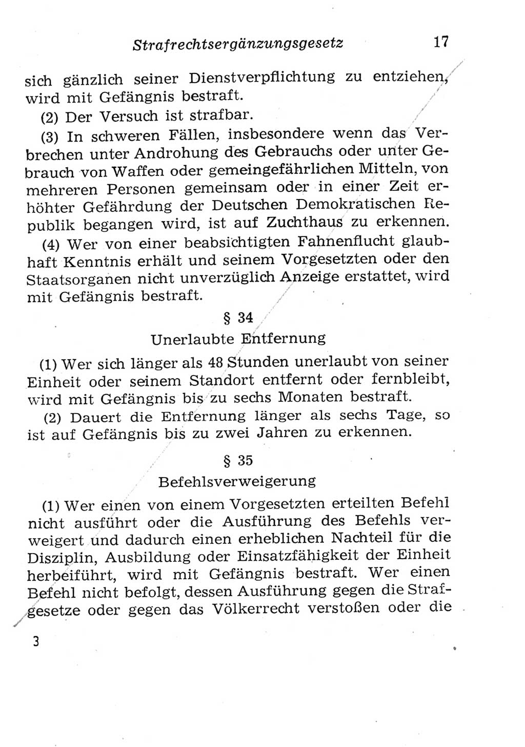 Strafgesetzbuch (StGB) und andere Strafgesetze [Deutsche Demokratische Republik (DDR)] 1957, Seite 17 (StGB Strafges. DDR 1957, S. 17)