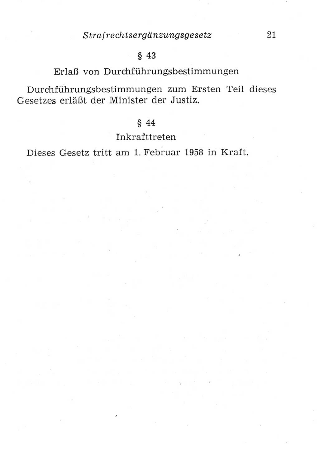 Strafgesetzbuch (StGB) und andere Strafgesetze [Deutsche Demokratische Republik (DDR)] 1957, Seite 21 (StGB Strafges. DDR 1957, S. 21)