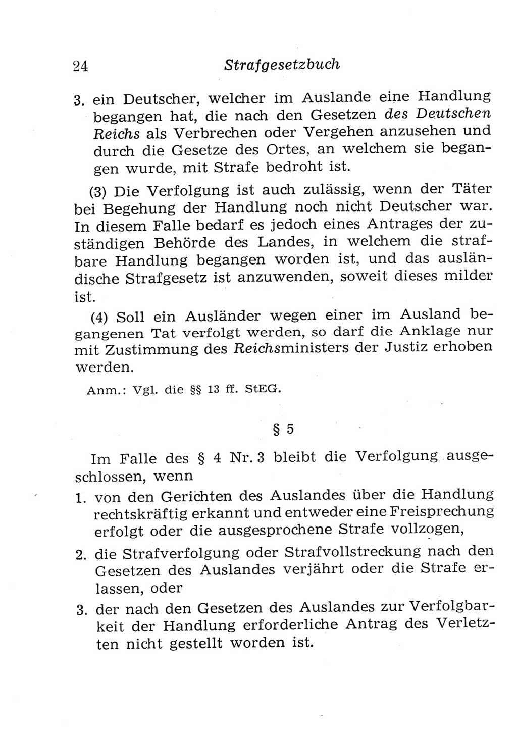 Strafgesetzbuch (StGB) und andere Strafgesetze [Deutsche Demokratische Republik (DDR)] 1957, Seite 24 (StGB Strafges. DDR 1957, S. 24)