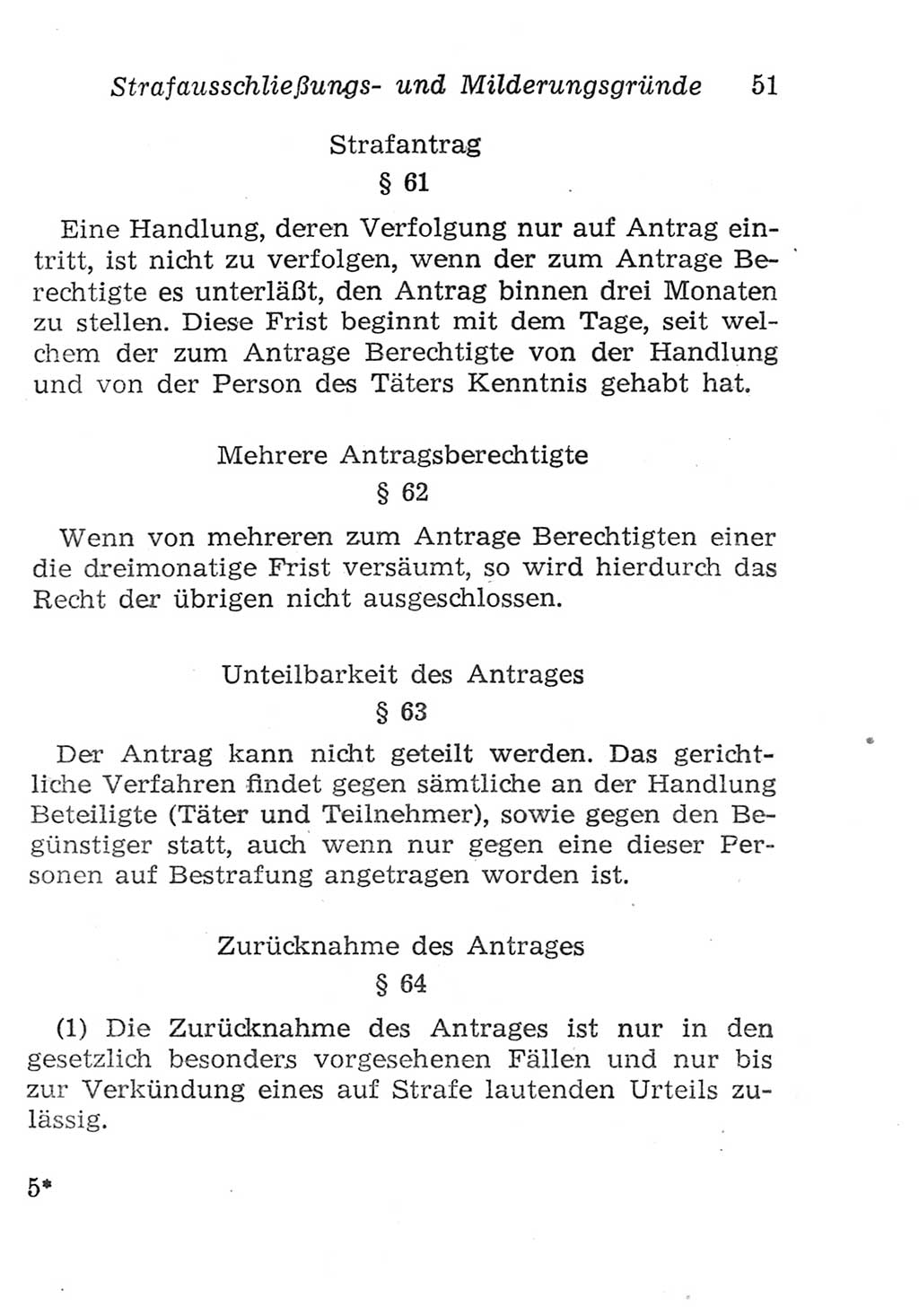 Strafgesetzbuch (StGB) und andere Strafgesetze [Deutsche Demokratische Republik (DDR)] 1957, Seite 51 (StGB Strafges. DDR 1957, S. 51)