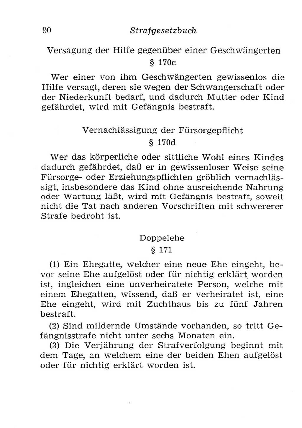 Strafgesetzbuch (StGB) und andere Strafgesetze [Deutsche Demokratische Republik (DDR)] 1957, Seite 90 (StGB Strafges. DDR 1957, S. 90)