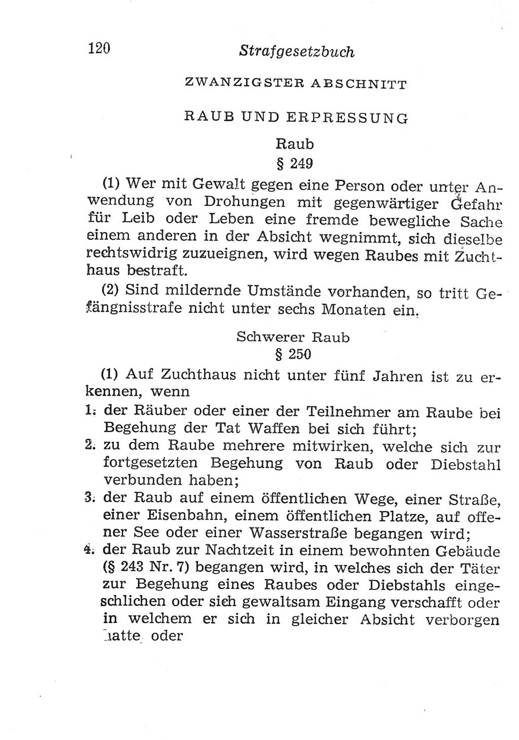 Strafgesetzbuch (StGB) und andere Strafgesetze [Deutsche Demokratische Republik (DDR)] 1957, Seite 120 (StGB Strafges. DDR 1957, S. 120)