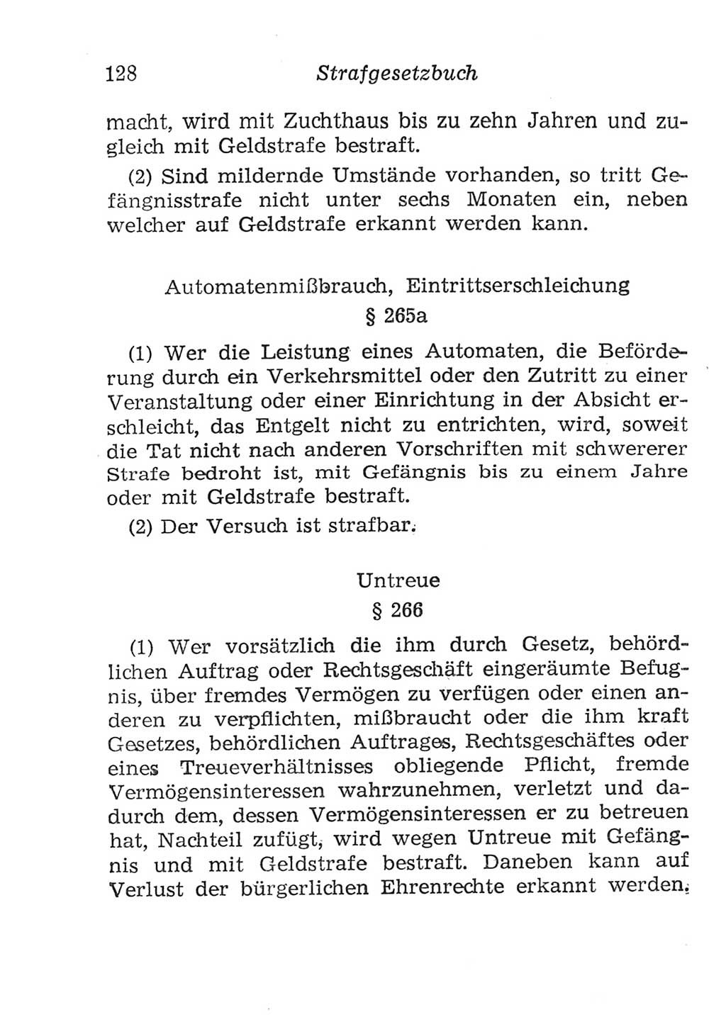 Strafgesetzbuch (StGB) und andere Strafgesetze [Deutsche Demokratische Republik (DDR)] 1957, Seite 128 (StGB Strafges. DDR 1957, S. 128)